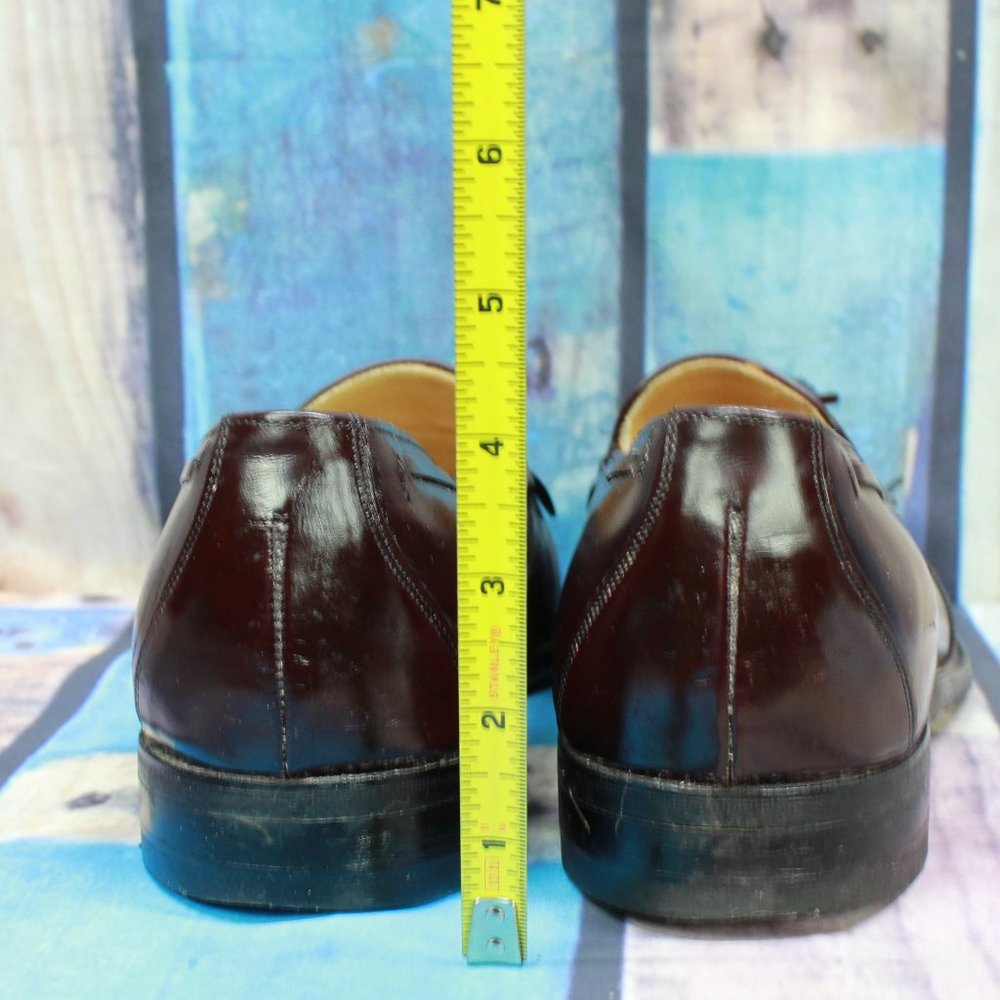 Johnston Murphy Burgundy Leather Tassel Kilt Wingtip Dress Shoes Size 10 D - Picture 9 of 10
